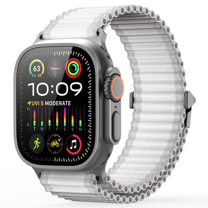 Bild 3, DUX DUCIS DUX DUCIS Apple Watch 38/40/41/42 mm Armband Nylon Vit