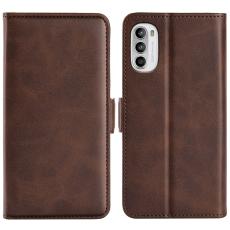  Motorola Moto G52/G82 Fodral Magnetisk St&auml;ngning Brun