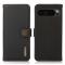 KHAZNEH KHAZNEH Google Pixel 9 Pro XL Fodral RFID Äkta Läder Svart