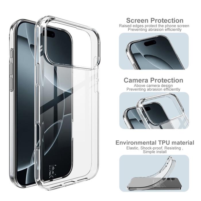 Bild 5, IMAK IMAK iPhone 17 Pro Max Skal Soft TPU Transparent
