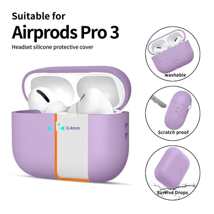 Bild 4, Tech-Protect Tech-Protect AirPods Pro 3 Skal Silicone Lavender