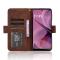  Motorola Moto G55 5G Fodral Med Avtagbart Kortfodral Brun