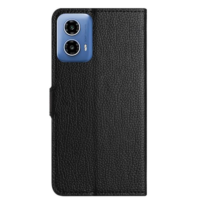 Bild 6,  Motorola Moto G35 5G Fodral Litchi Läder Svart