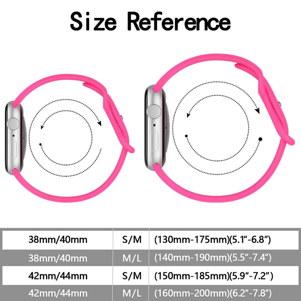 ColorPop Silikon Armband Butterfly Apple Watch 42/44/45/46/49 mm (S/M) Hot Pink