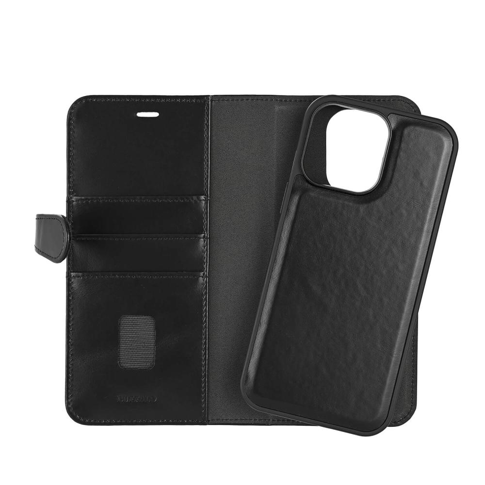 Buffalo Buffalo iPhone 16 Pro Max Fodral MagSafe 2in1 Äkta Läder Svart