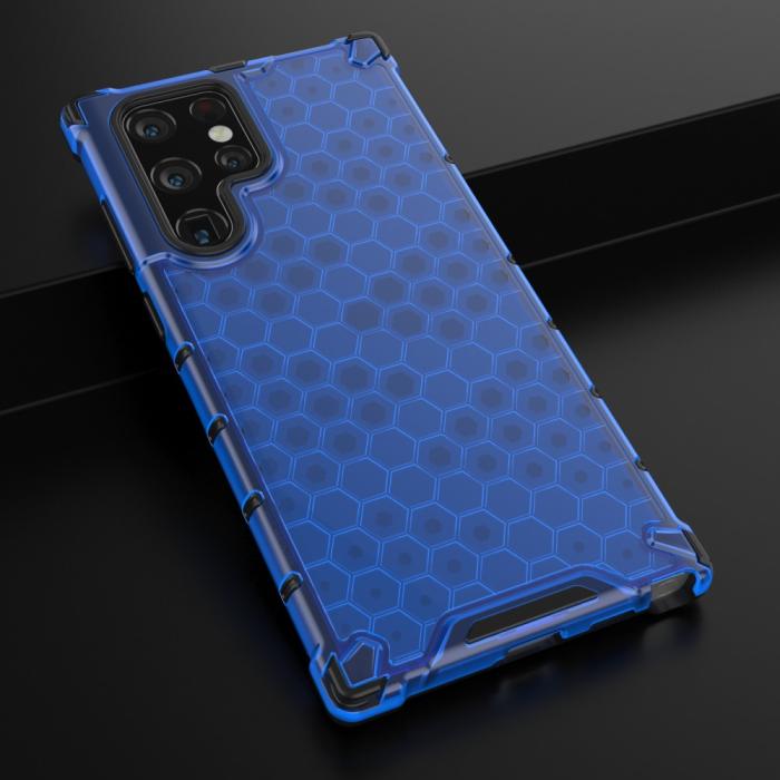 Bild 4,  Samsung Galaxy S22 Ultra Skal Armor Honeycomb Blå