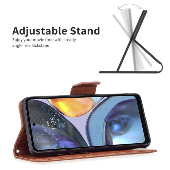 Bild 3,  Motorola Moto G22 Fodral Shark Solid Brun