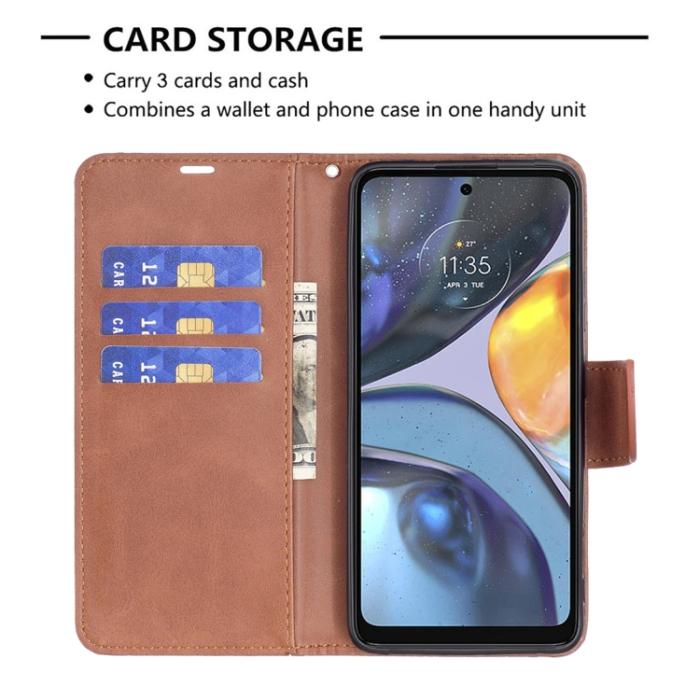 Bild 4,  Motorola Moto G22 Fodral Shark Solid Brun