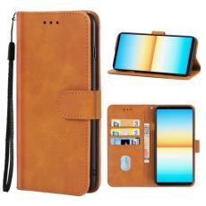  Sony Xperia 10 IV Fodral Solid L&auml;der Brun