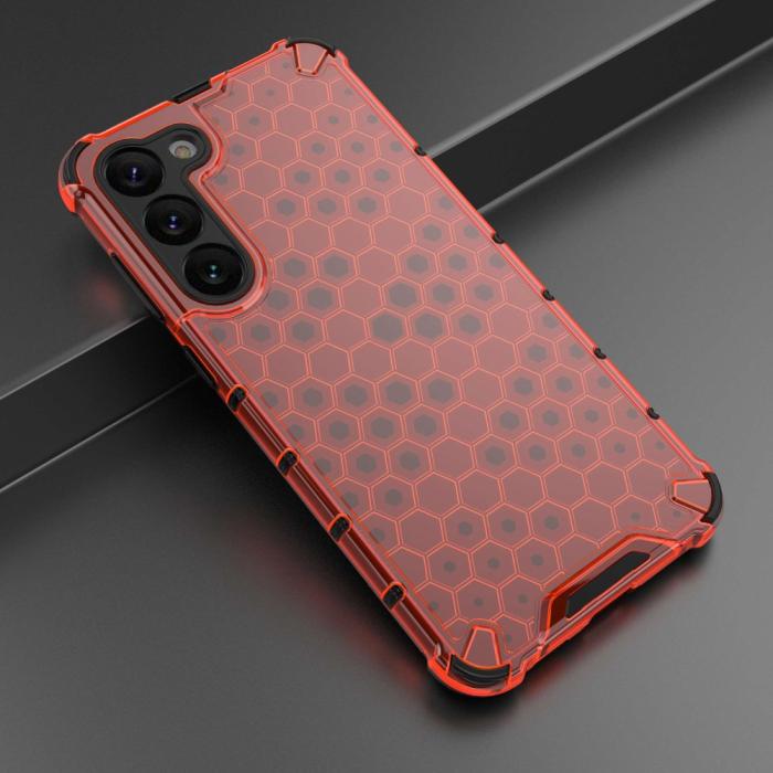 Bild 2,  Samsung Galaxy S23 Plus Skal Honeycomb Hybrid Röd
