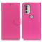 Motorola Moto G51 Fodral Litchi Textur Rosa