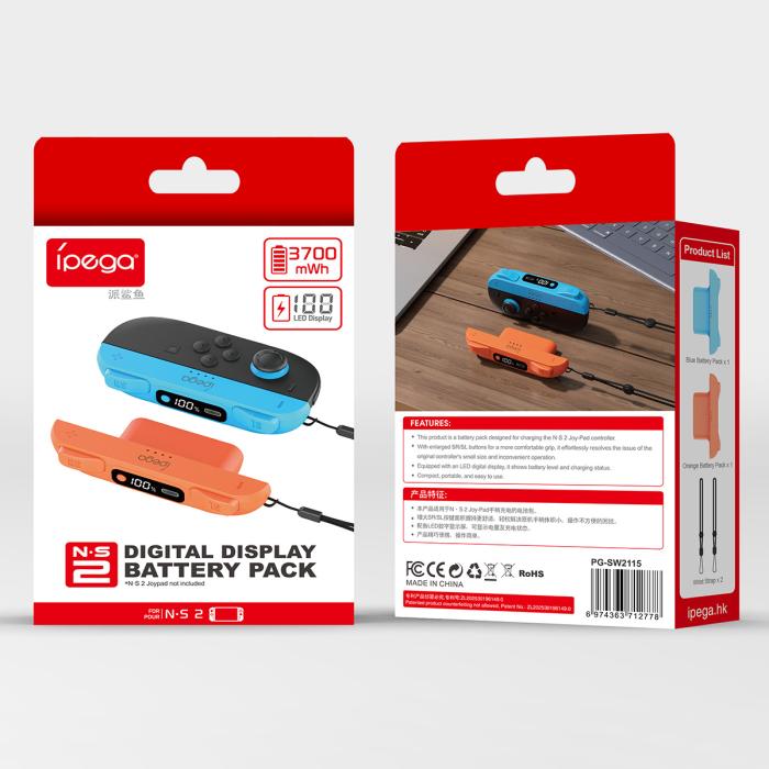 Bild 6, iPega iPega Nintendo Switch 2 2-PACK Batteripaket För Handkontroll