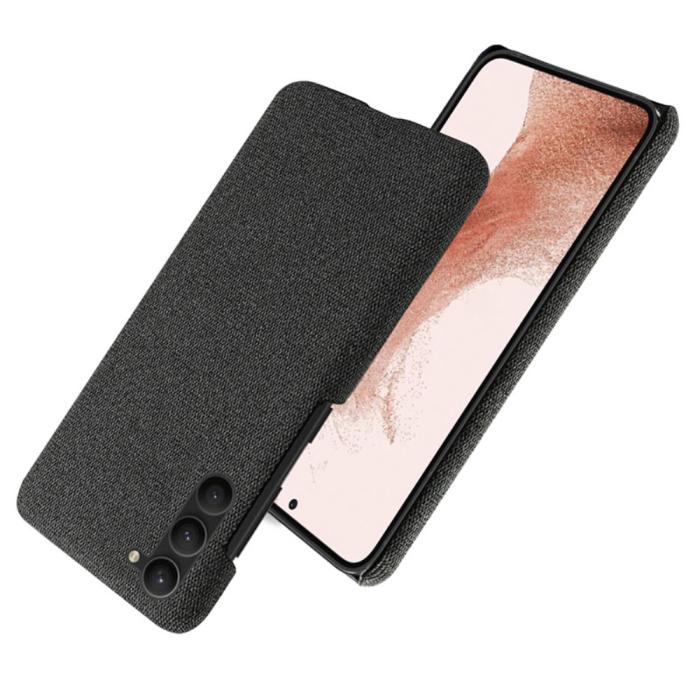 Bild 2,  Samsung Galaxy S24 Plus Slim Tygbelagt Skal Svart