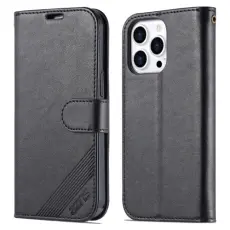 AZNS AZNS iPhone 14 Pro Fodral L&auml;der Svart