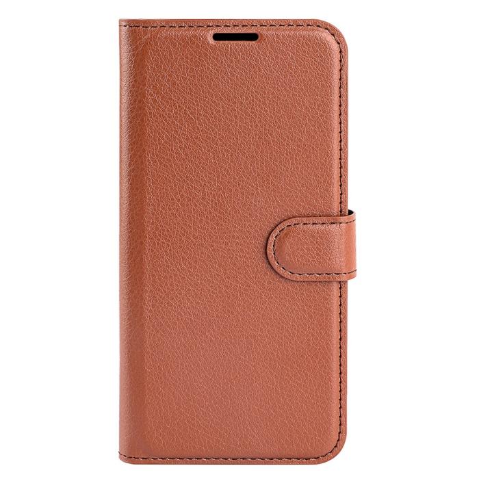 Bild 5,  Motorola Moto G04 4G/G24 4G Fodral Litchi Läder Brun