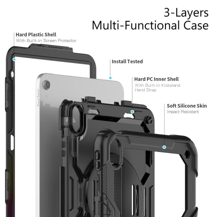 Bild 6,  iPad 11 2025 / 10.9 2022 Skal 360 Shockproof Hybrid Kickstand