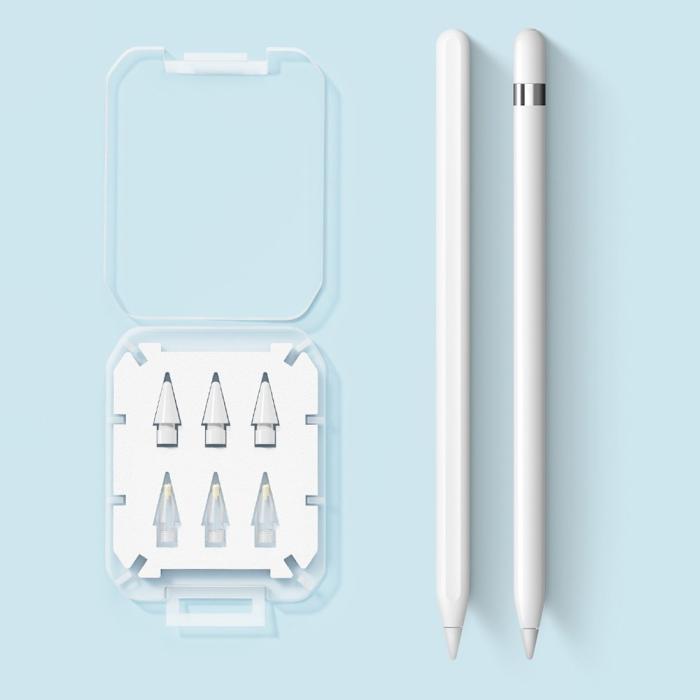 Bild 4, ESSAGER ESSAGER 6-PACK Ersättning Pennspets Apple Pen 1/2/Pro Vit/Transparent