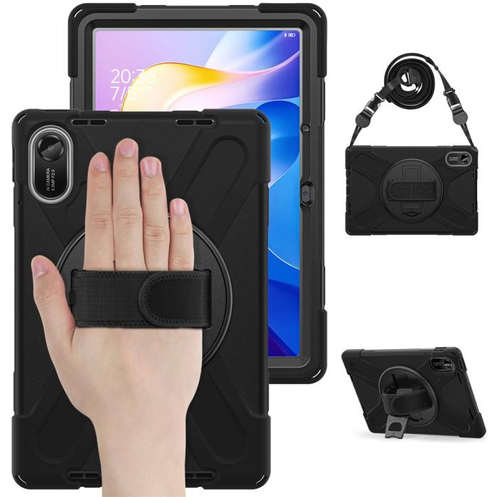Bild 5,  Xiaomi Redmi Pad 2 Skal 360° Kickstand Med Strap Svart