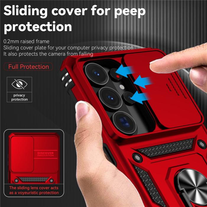 Bild 6,  Samsung Galaxy S26 Ultra Skal CamShield Ring Hybrid Röd