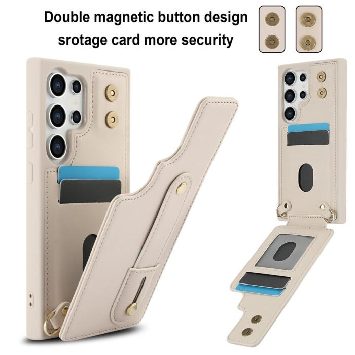Bild 4,  Samsung Galaxy S26 Ultra Skal Multifunktionellt Läder Beige