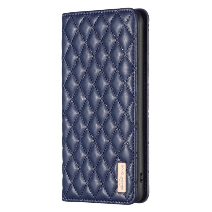 Bild 2, BINFEN BINFEN iPhone 15 Pro Max Fodral Diamond Flip Läder Blå