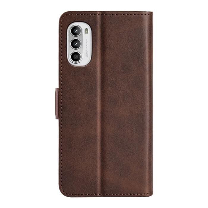 Bild 3,  Motorola Moto G52/G82 Fodral Magnetisk Stängning Brun