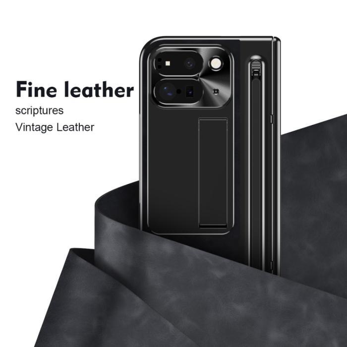 Bild 4,  Google Pixel 9 Pro Fold Skal/Skärmskydd inkl. Penna Läder Svart