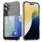  iPhone 16 Skal Med Kortfack Shockproof TPU Transparent