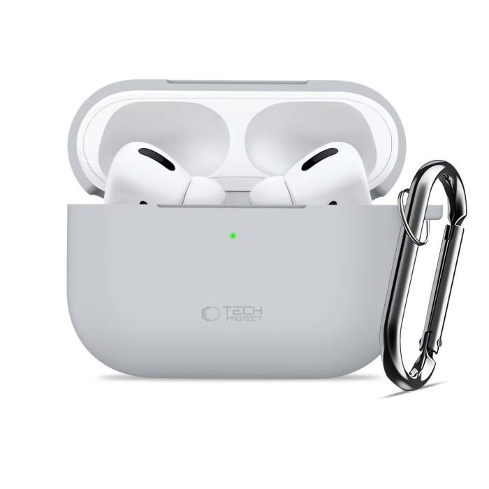 Bild 3, Tech-Protect Tech-Protect AirPods Pro 3 Skal Silikon Hook Crayon Grey