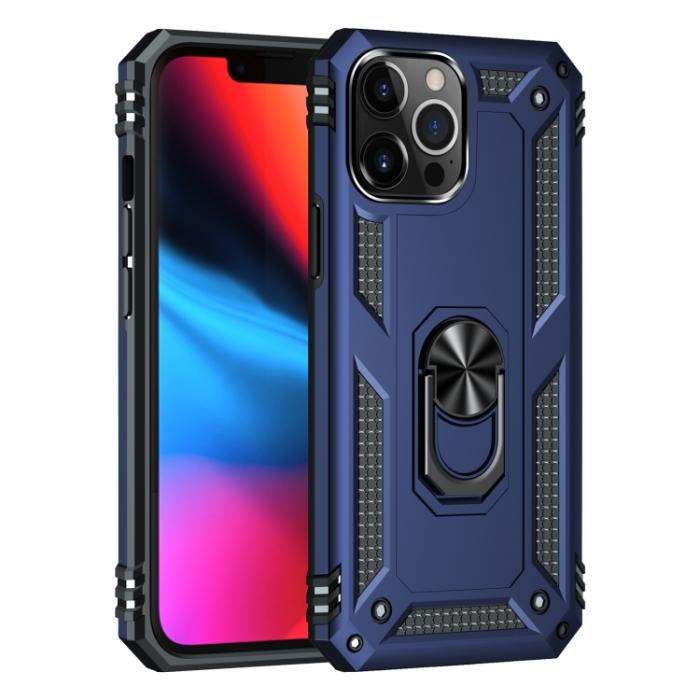 Bild 2,  iPhone 14 Pro Max Skal Shockproof Hybrid Ring Blå