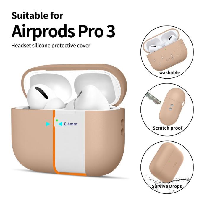 Bild 4, Tech-Protect Tech-Protect AirPods Pro 3 Skal Silicone Caffe Latte
