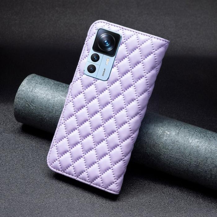 Bild 5,  Xiaomi 12T / 12T Pro Fodral Diamond Läder Lila