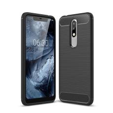 Nokia 5.1 Plus - Brushed TPU Skal - Svart