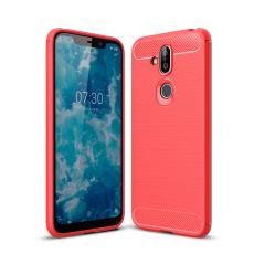  Nokia 8.1 - Brushed TPU Skal - R&ouml;d
