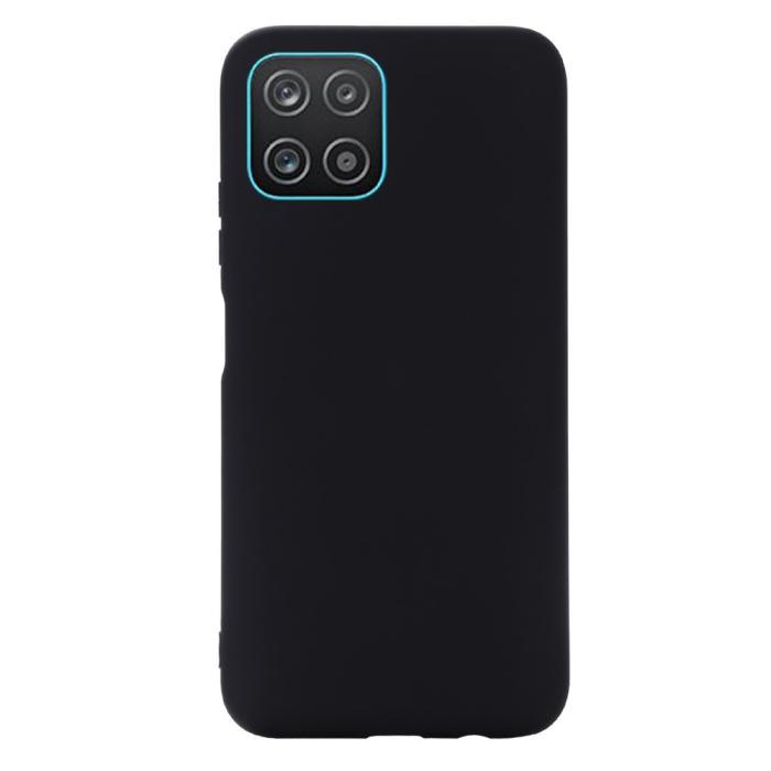 Bild 2,  Samsung Galaxy A03 Skal Liquid Silikon Med Strap Svart