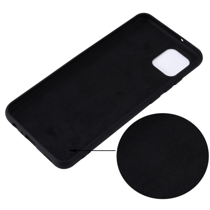 Bild 3,  Samsung Galaxy A03 Skal Liquid Silikon Med Strap Svart
