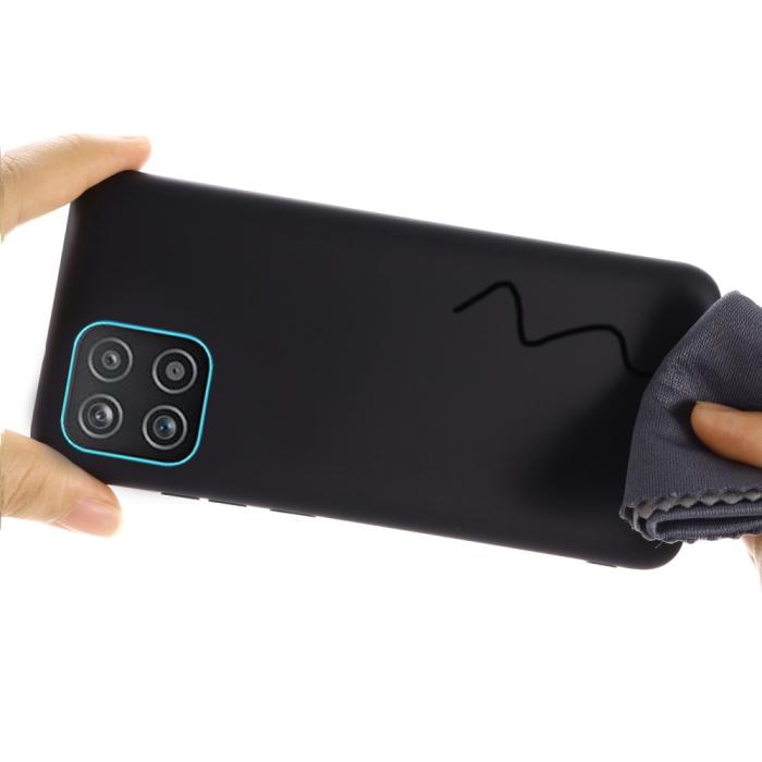 Bild 4,  Samsung Galaxy A03 Skal Liquid Silikon Med Strap Svart