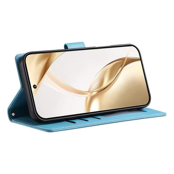 Bild 3,  Xiaomi 17T Fodral Litchi Läder Ljus Blå