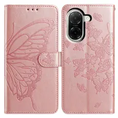  Xiaomi Redmi A5 Fodral Med Fj&auml;ril Tryck Ros&eacute;guld