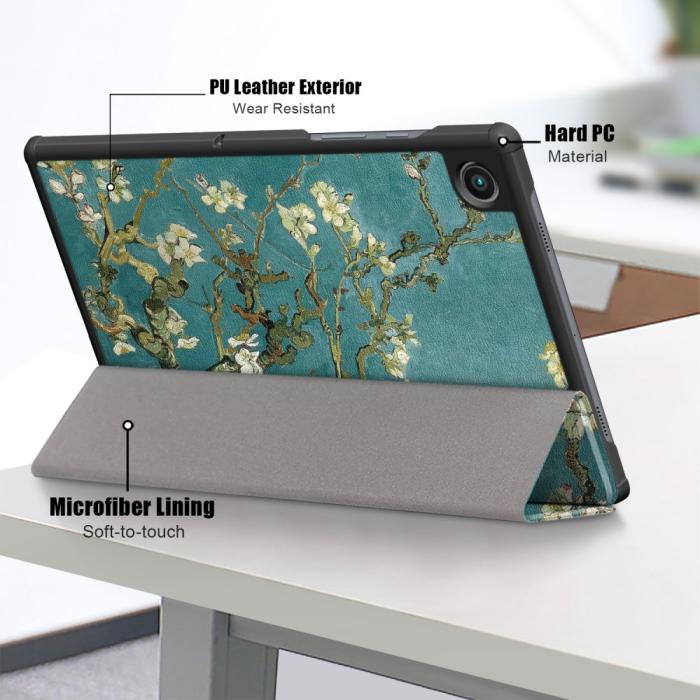 Bild 6,  Samsung Galaxy Tab A8 10.5 (2021) Fodral Tri-Fold Peach Blossom