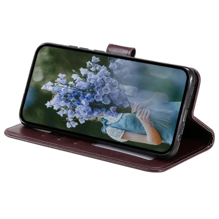 Bild 3,  Samsung Galaxy A35 5G Fodral Mandala Läder Brun
