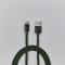 Smartline Smartline 2m 3A USB-C Fuzzy Laddningskabel Grön