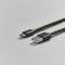 Smartline Smartline 2m 3A USB-C Fuzzy Laddningskabel Grön