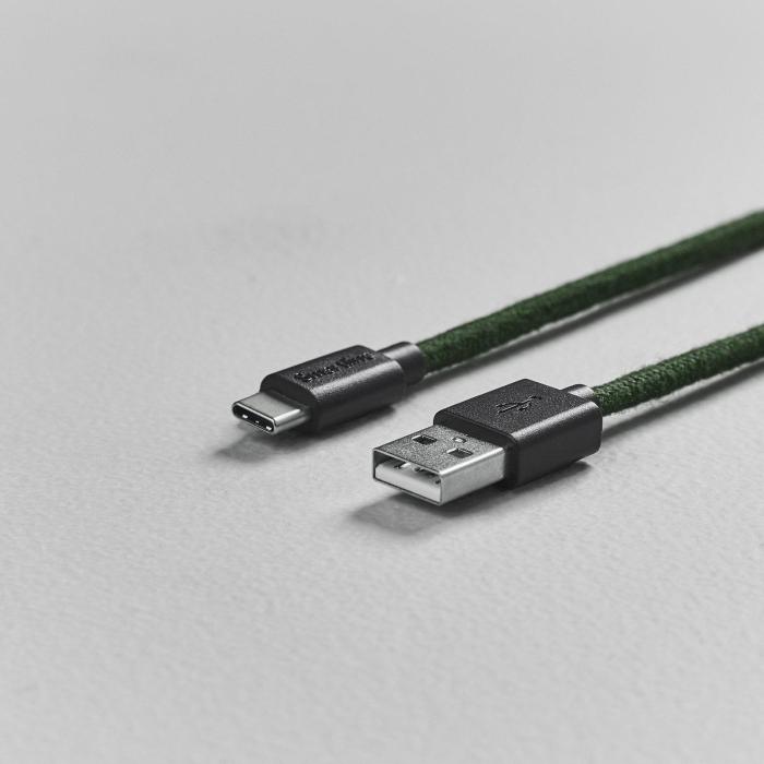 Bild 6, Smartline Smartline 2m 3A USB-C Fuzzy Laddningskabel Grön