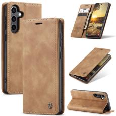 CASEME CASEME Galaxy S25 Fodral Flip Retro L&auml;der Brun