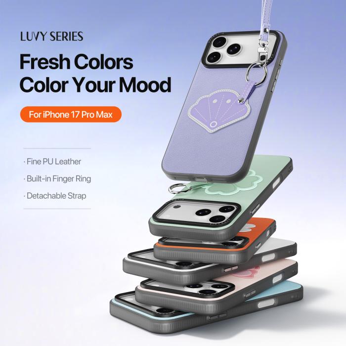 Bild 4, DUX DUCIS DUX DUCIS iPhone 18 Pro Max/17 Pro Max Skal PU-Läder Snäcka Lila