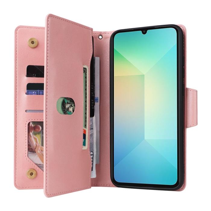 Bild 3,  Samsung Galaxy A07 Fodral Multifunktionellt Läder Roséguld