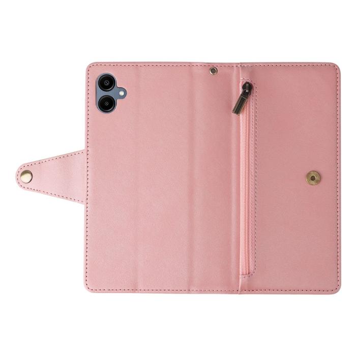 Bild 6,  Samsung Galaxy A07 Fodral Multifunktionellt Läder Roséguld