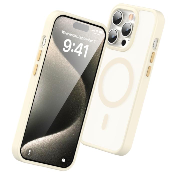 Bild 3, ColorPop ColorPop iPhone 15 Pro Max Skal CH MagSafe Matt Off White
