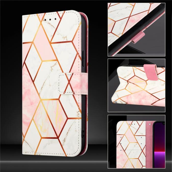 Bild 5,  Google Pixel 10/10 Pro / 9/9 Pro Fodral Marmor Rosa / Vit